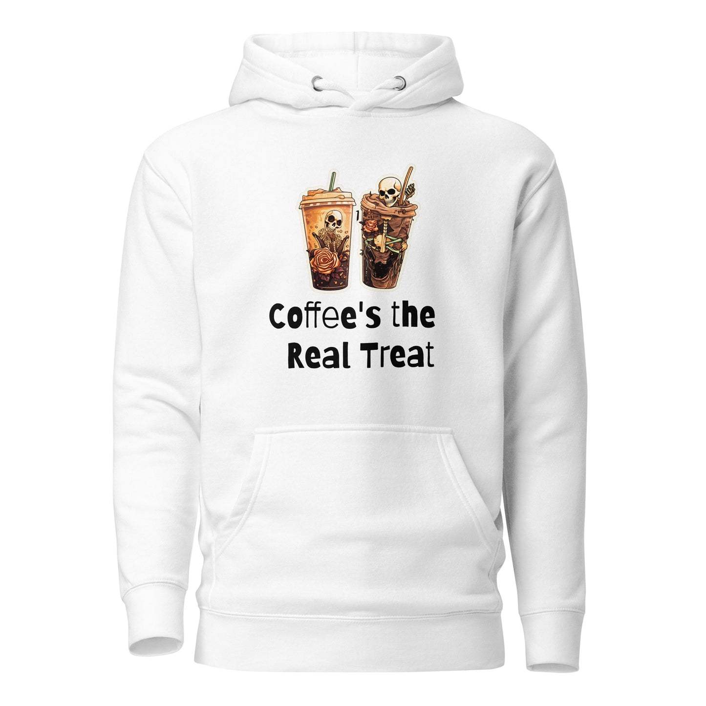 Fall "Coffee is the Treat" Hoodie, Sweater with hoodie, for men and women, unisex, Halloween. Starbucks, Frapachino, Coffee for the morning, Fall Gift, Fall Season