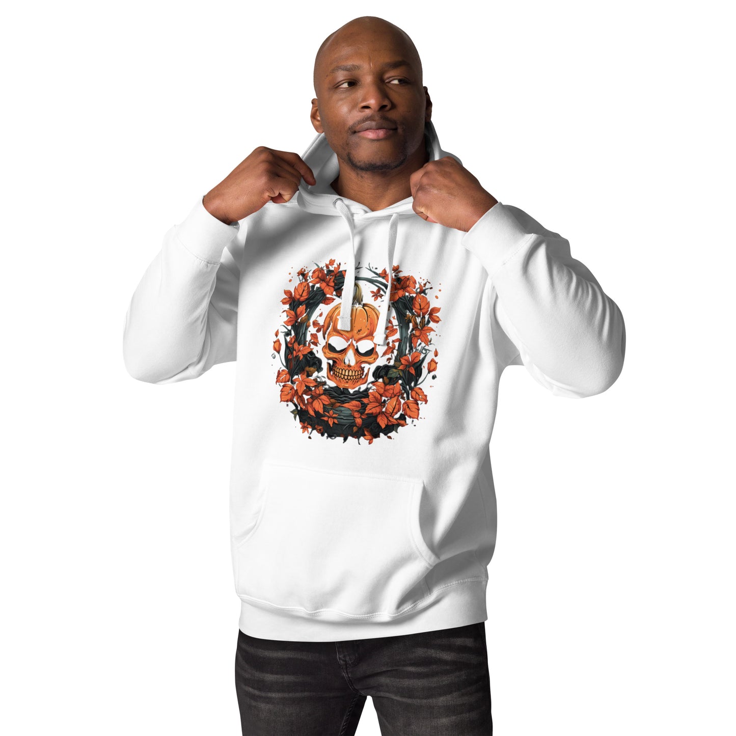 Halloween Skull Hoodie, Floral Skull Shirt, Halloween Gifts, Men's Halloween Hoodie, Halloween Skeleton Hoodies, Men's Fall Hoodies, Fall Gifts Men's classic Hoodie, Unisex Hoodie