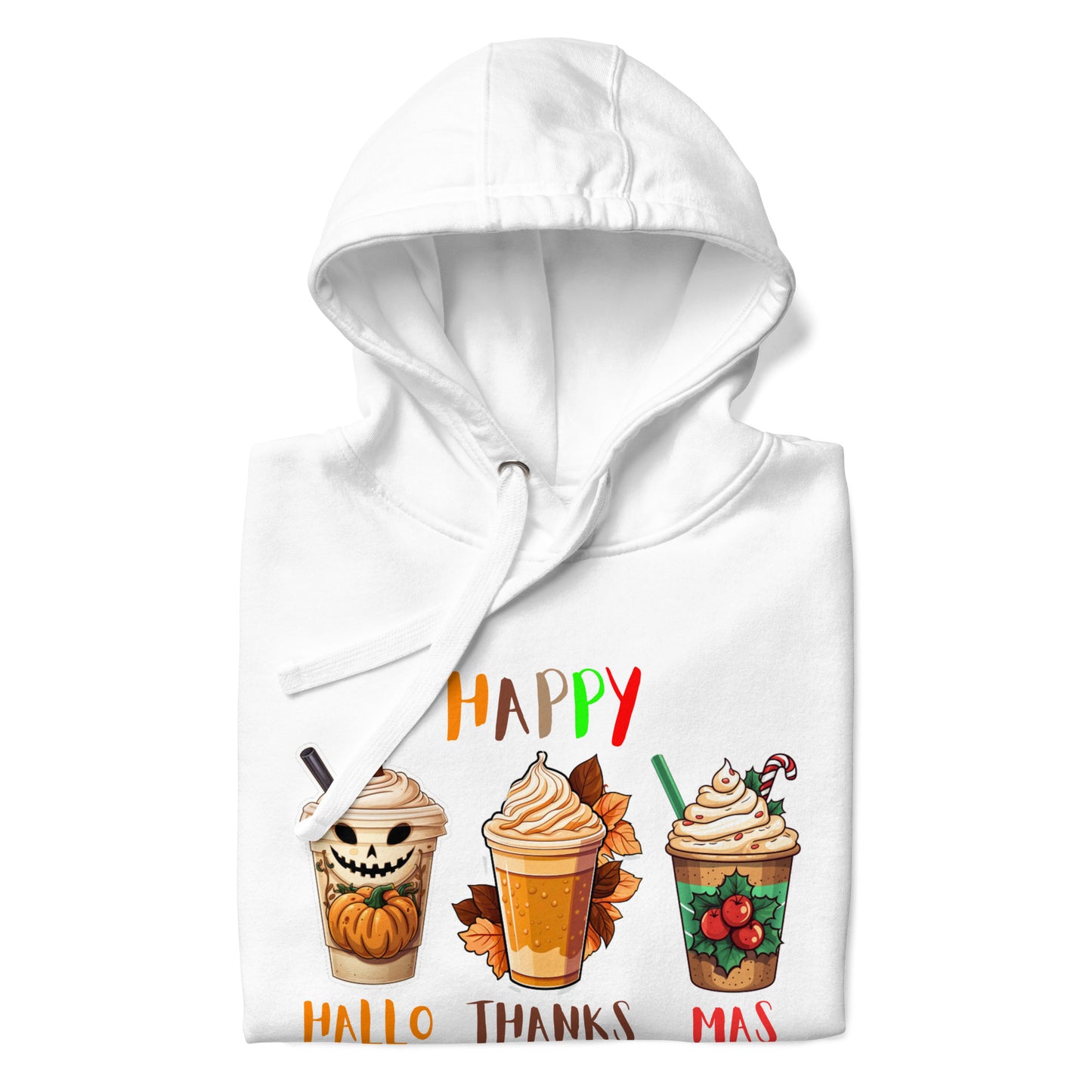 HalloThanksMas Hoodie, Holiday Season Shirt, Holiday Hoodie, Halloween Hoodies, Thanksgiving Hoodie, Christmas hoodies, Holiday Season Gift, Organic Hoodie Unisex Hoodie