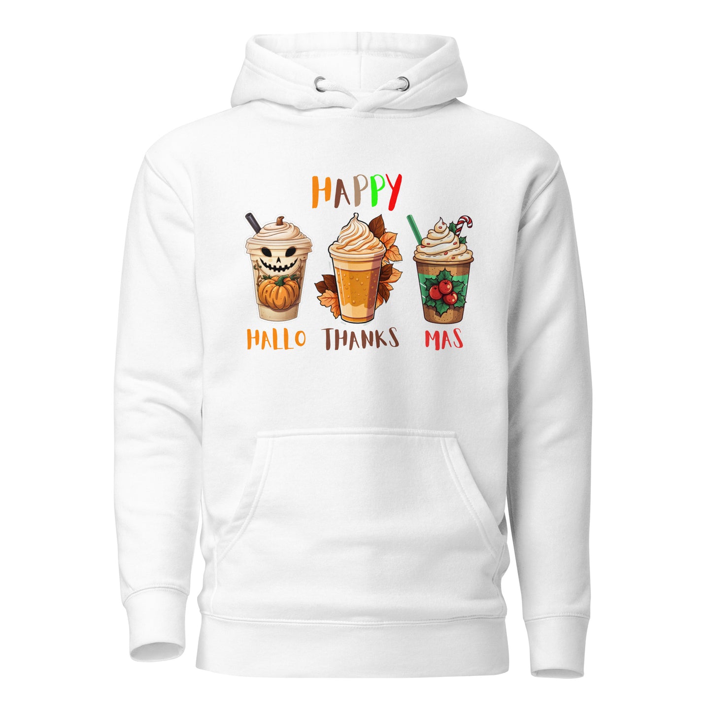 HalloThanksMas Hoodie, Holiday Season Shirt, Holiday Hoodie, Halloween Hoodies, Thanksgiving Hoodie, Christmas hoodies, Holiday Season Gift, Organic Hoodie Unisex Hoodie