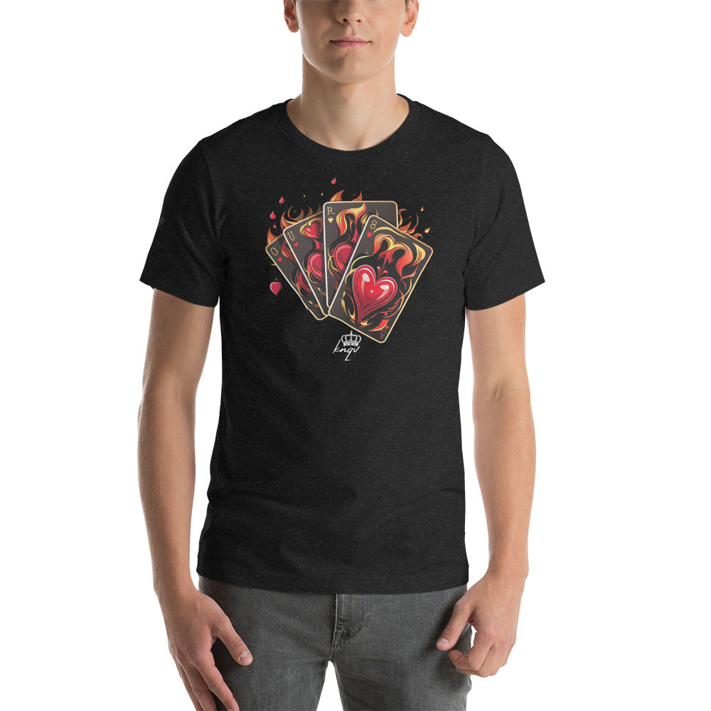 Casino Royale Cards Collection, KNQV Exclusive T-shirt, Cards & Hearts T-shirt, Gift for Giving, Dope Shirt and Tee. Men's T-shirt, Unisex t-shirt