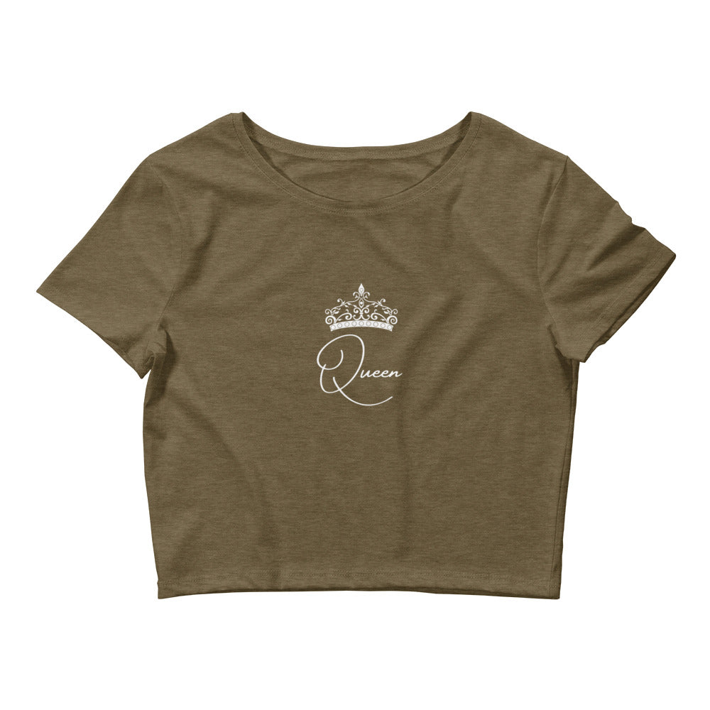 Women’s Knqv Queen Crown | Crop Tee for Women | Gift, Mother's day gift, Christmas, Love Gift roayalty for women