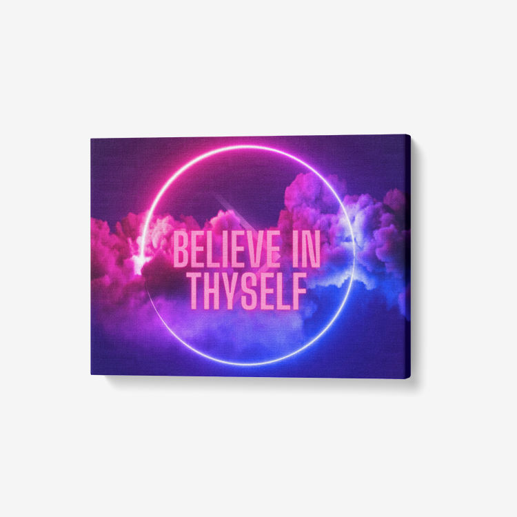 Believe In Thyself | Knqv Wall Art | 1 Piece Canvas Wall Art for Living Room - Framed Ready to Hang 24"x18"