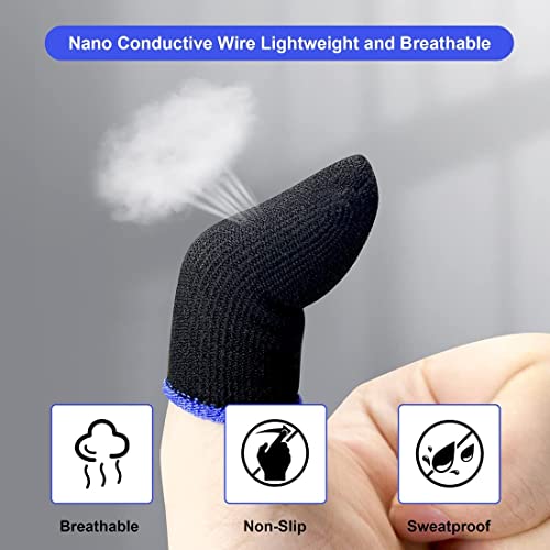 50 Pieces Finger Sleeves for Gaming/Cellphone | Thumb Sleeves Mobile | Anti-Sweat Breathable Seamless Touchscreen Thumb Cover for PUBG