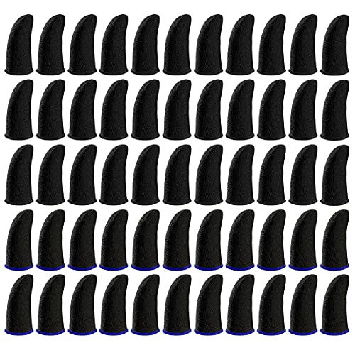 50 Pieces Finger Sleeves for Gaming/Cellphone | Thumb Sleeves Mobile | Anti-Sweat Breathable Seamless Touchscreen Thumb Cover for PUBG