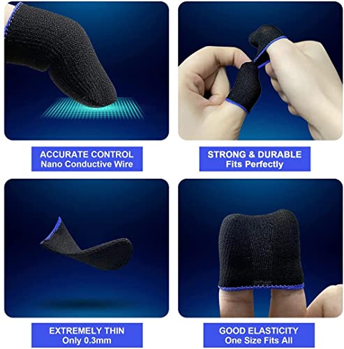 50 Pieces Finger Sleeves for Gaming/Cellphone | Thumb Sleeves Mobile | Anti-Sweat Breathable Seamless Touchscreen Thumb Cover for PUBG