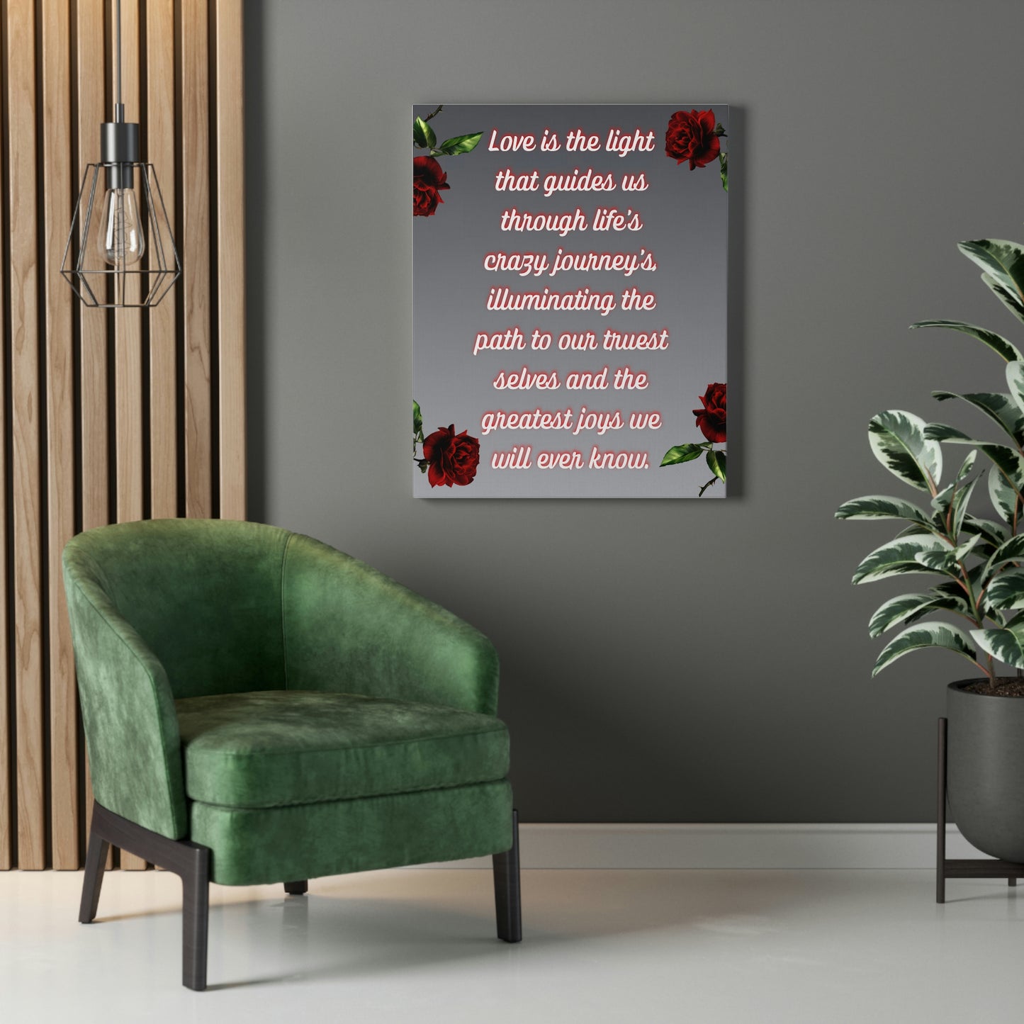 Timeless Rose | Love is the light that guides us | Canvas from Knqv