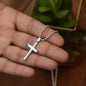To My Dad | You're Always There Cheering Me On | Cross Necklace With Ball Chain