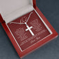 To My Dad | You're Always There Cheering Me On | Cross Necklace With Ball Chain