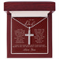 To My Dad | You're Always There Cheering Me On | Cross Necklace With Ball Chain
