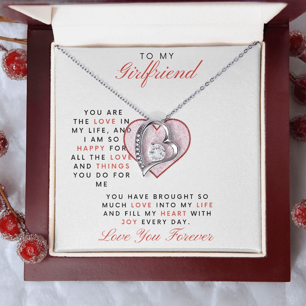 To My Girlfriend | You Are The Love In My Life | Forever Love Necklace