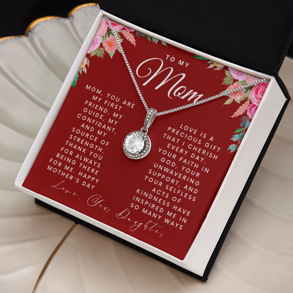 To My Mom | Mom, You Are My First Friend | Eternal Hope Necklace