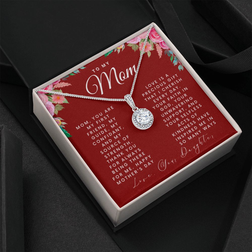 To My Mom | Mom, You Are My First Friend | Eternal Hope Necklace