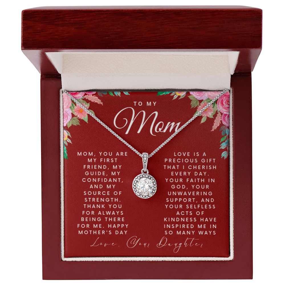 To My Mom | Mom, You Are My First Friend | Eternal Hope Necklace