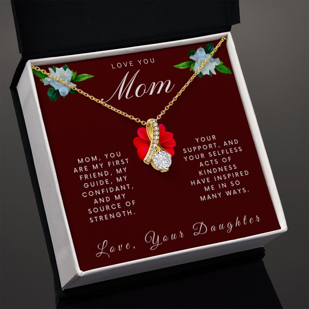 Love You Mom | Your Support Mom Love | Alluring Beauty Necklace