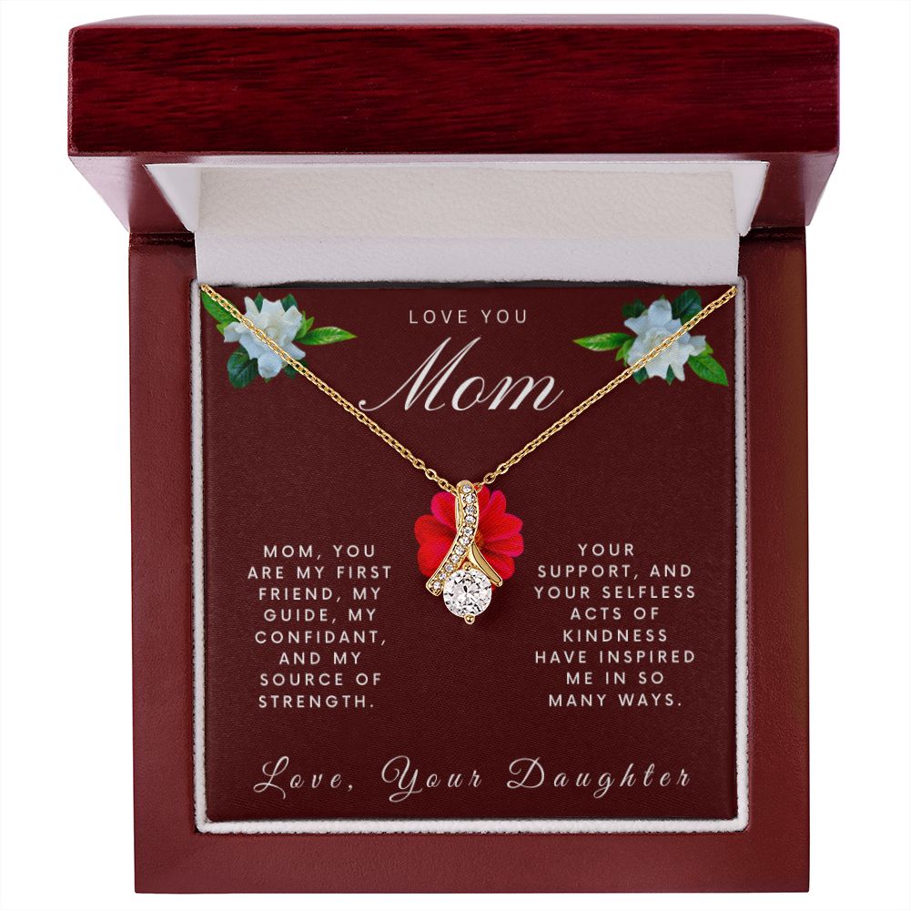 Love You Mom | Your Support Mom Love | Alluring Beauty Necklace