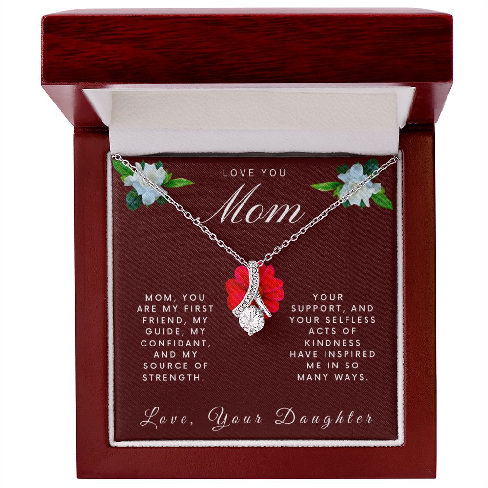 Love You Mom | Your Support Mom Love | Alluring Beauty Necklace