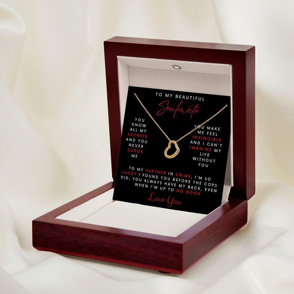 To My Beautiful Soulmte | You Know all My Secrets | Heart-Shaped Necklace