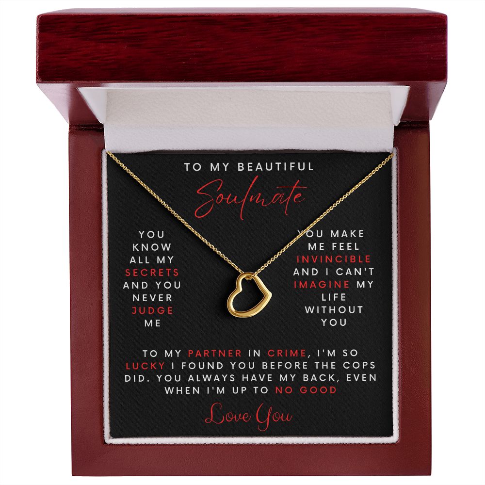 To My Beautiful Soulmte | You Know all My Secrets | Heart-Shaped Necklace