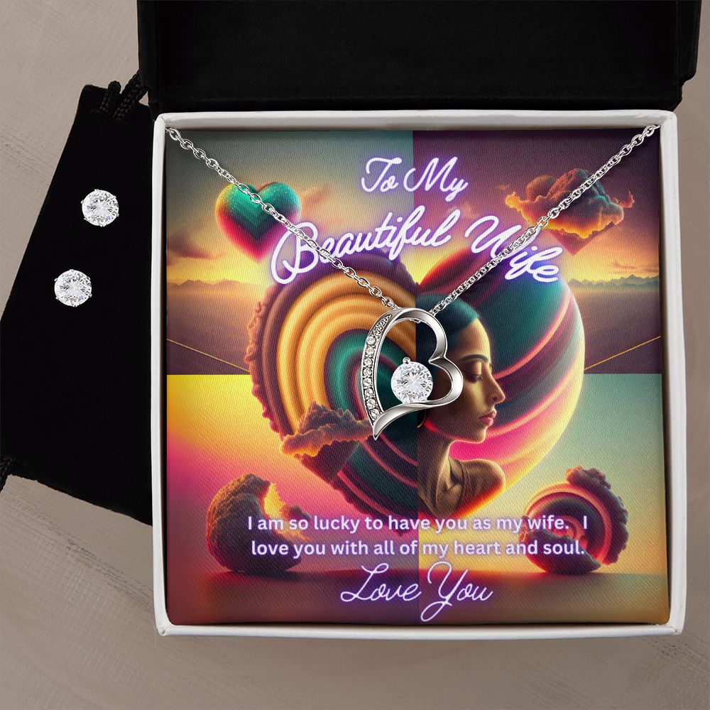 To My Beautiful Wife | Forever Love Necklace