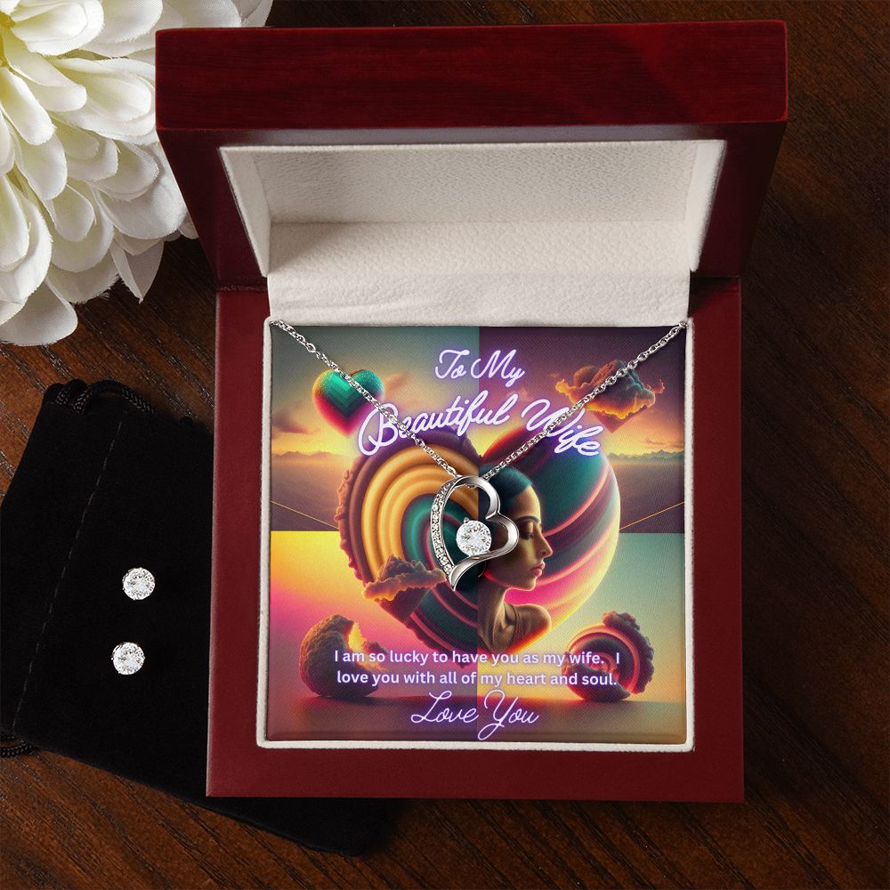 To My Beautiful Wife | Forever Love Necklace