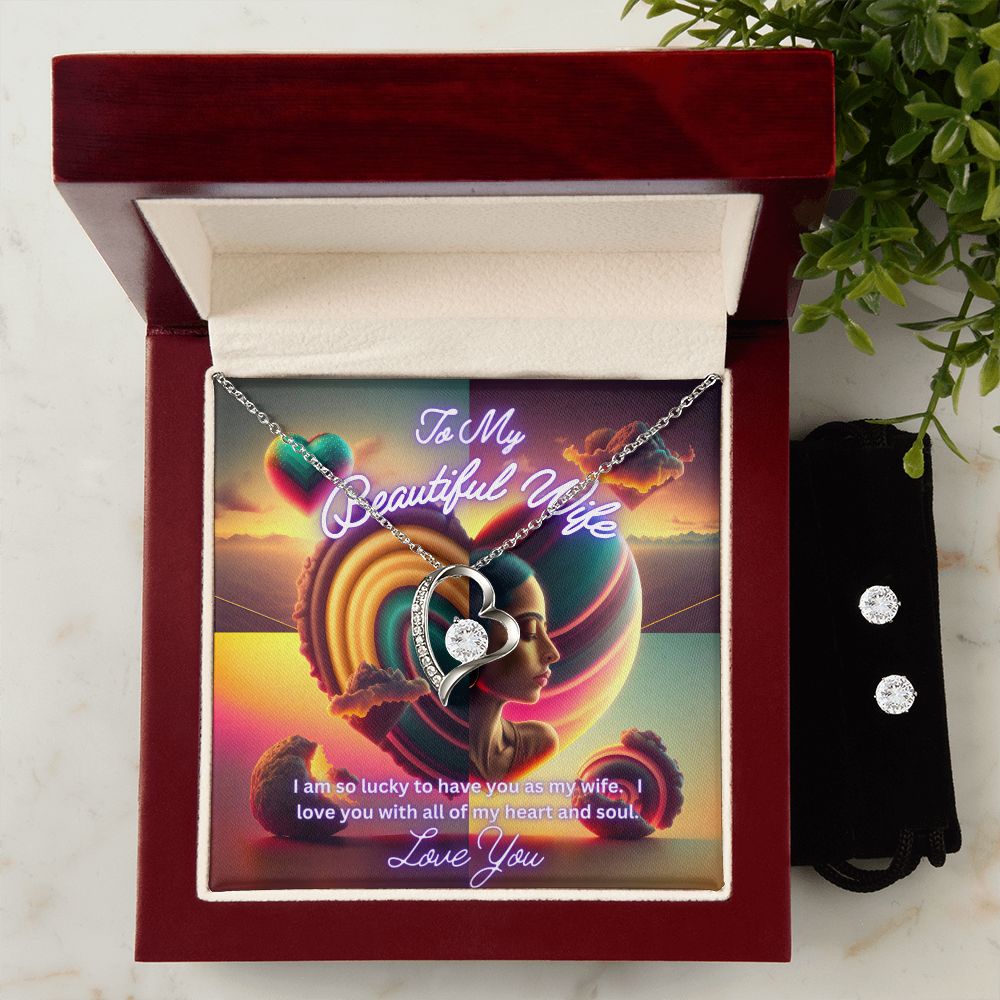 To My Beautiful Wife | Forever Love Necklace