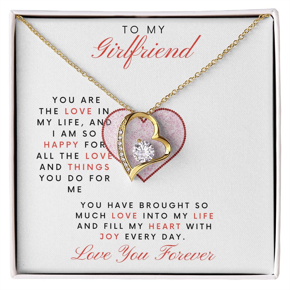 To My Girlfriend | You Are The Love In My Life | Forever Love Necklace