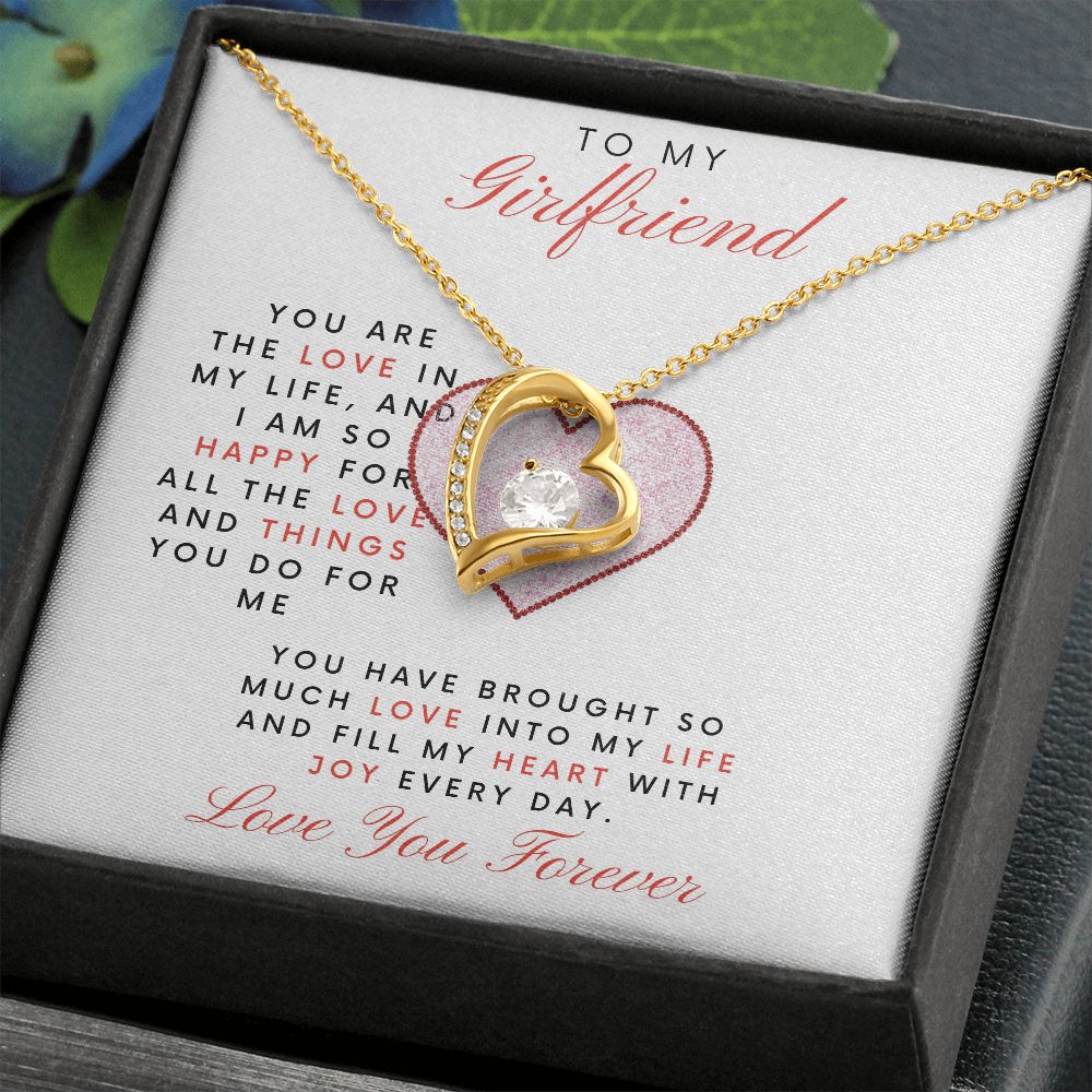 To My Girlfriend | You Are The Love In My Life | Forever Love Necklace