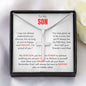 To My Son | Set Your Mind On Anything | Stainless Steel Cross Necklace