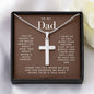 To My Dad | You've Taught Me So Much | Steel Cross Necklace