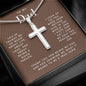 To My Dad | You've Taught Me So Much | Steel Cross Necklace