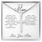 To My Mom | Thank You Mom For All The Sacrafices | Cross Necklace