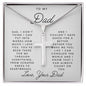 To My Dad | I Don't Think I Can Put Into Words | Cross Necklace