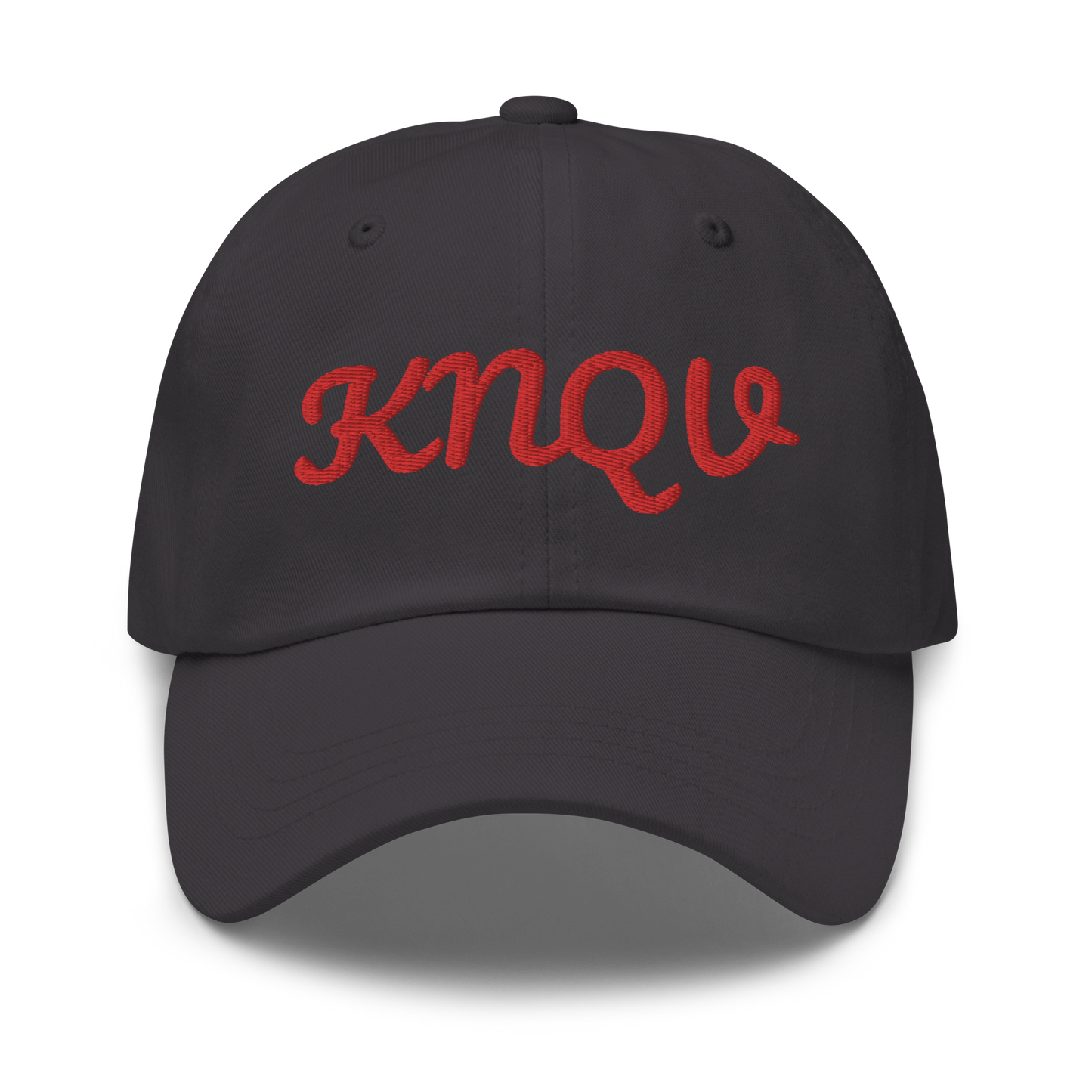 Red Cursive Knqv Letters | Pops hat