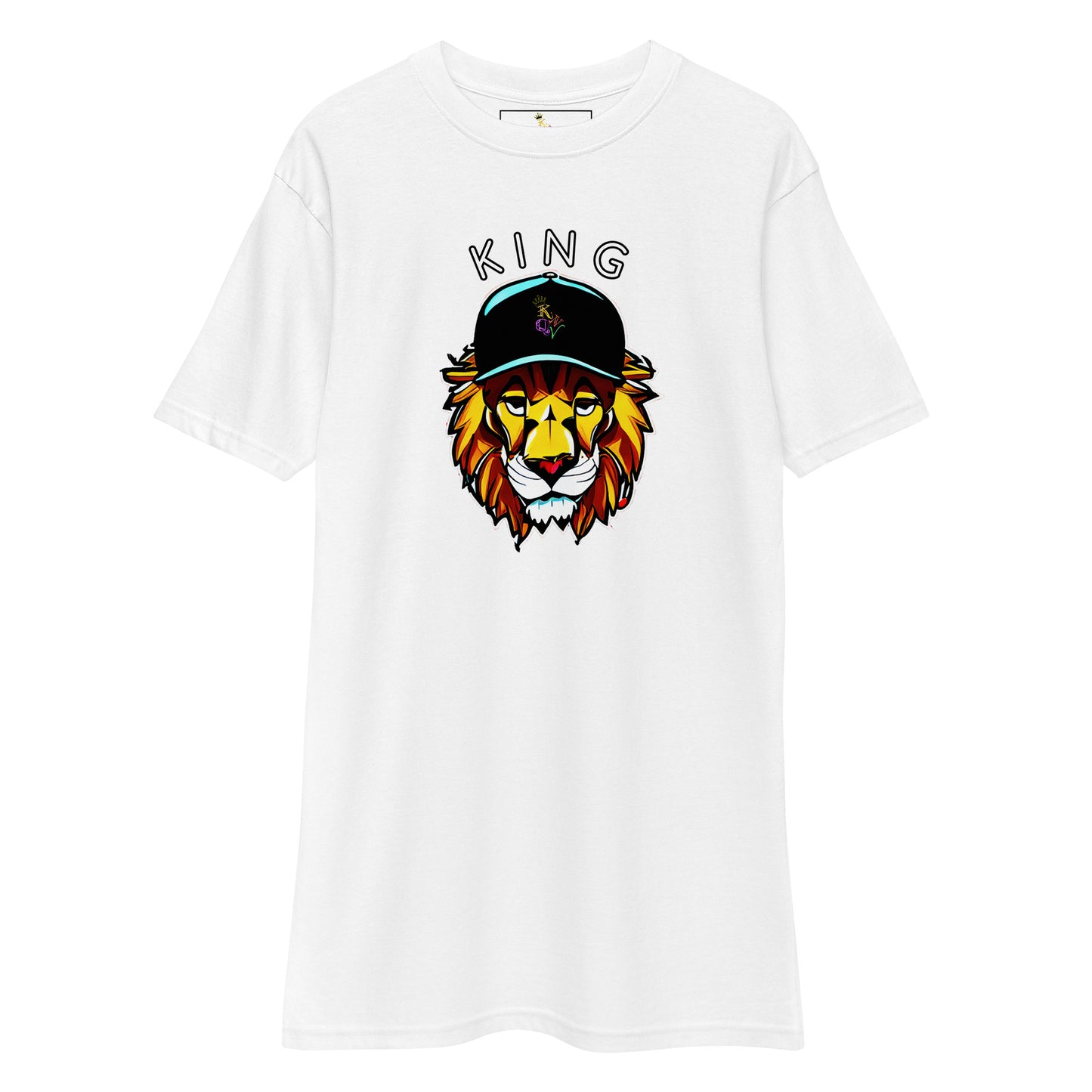 Lionhead With Cap | Knqv Logo | Men’s premium heavyweight tee