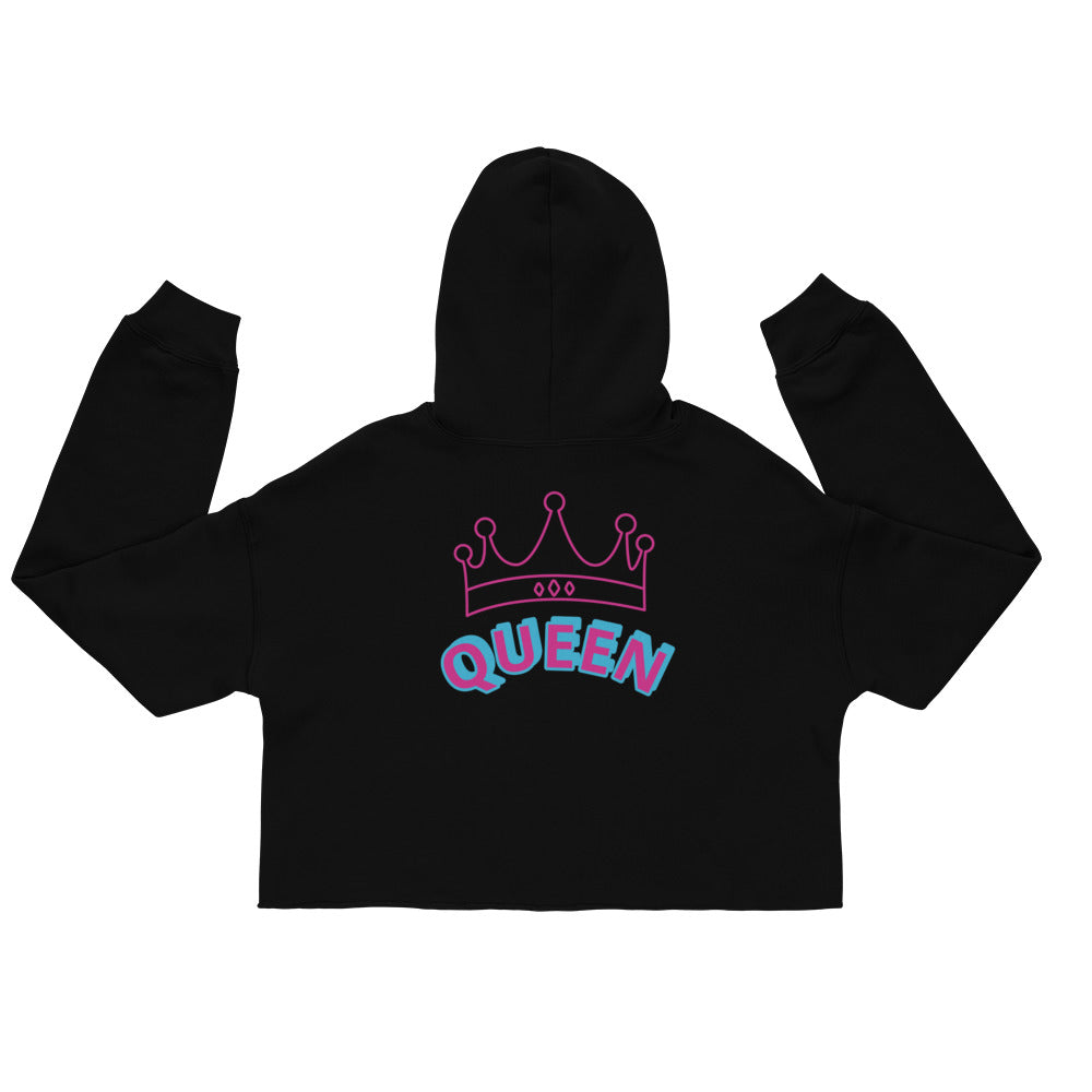 Queen Crop Hoodie | King & Queen Vibez Crop Hoodie for your Sexy Girl