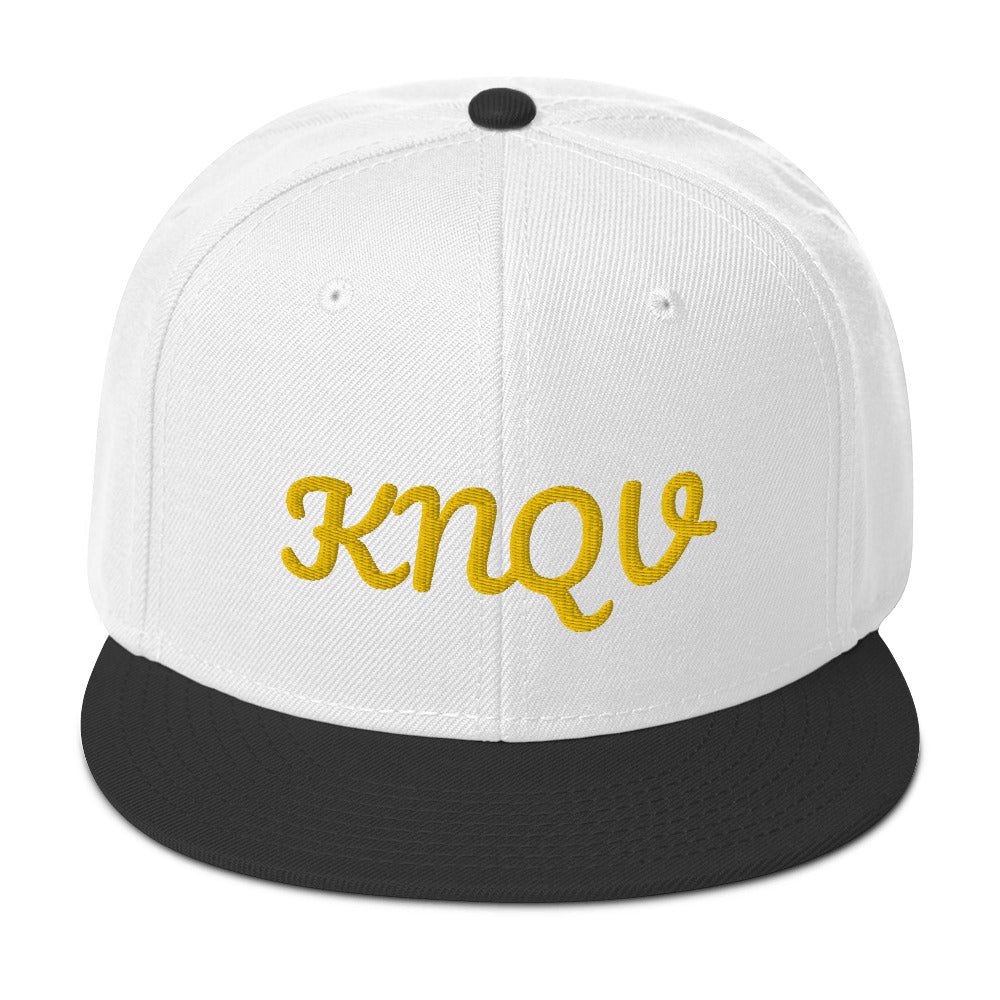 Gold Knqv Letters | Snapback Hat