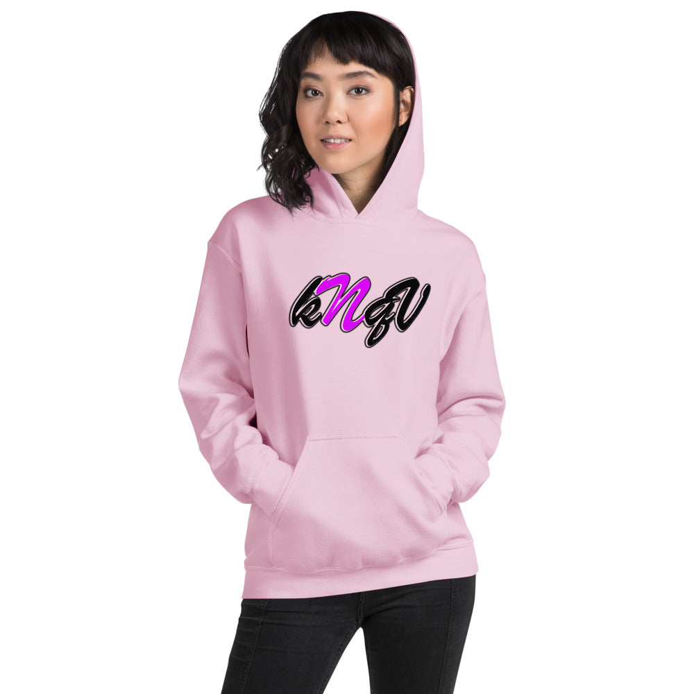 Pink and Black Knqv Logo #3 | Unisex Hoodie