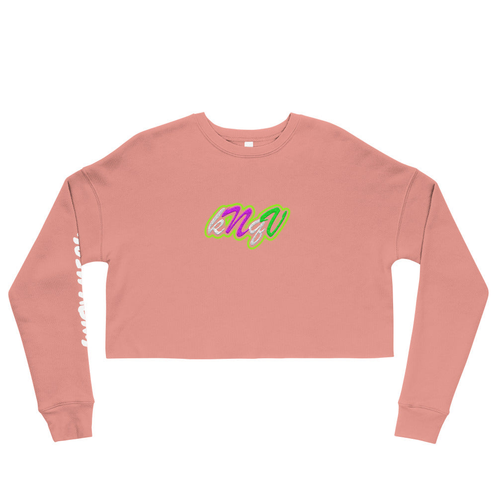 Green Knqv Logo #3 | Crop Sweatshirt