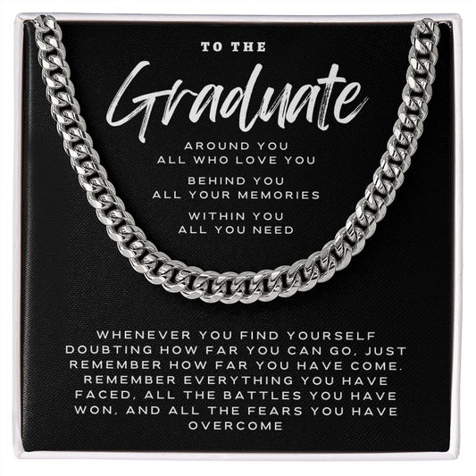 To The Graduate Necklace | Graduate Gift for Him, Best Gift for College Graduate, Gift for New Graduate, Graduation Gifts for Him