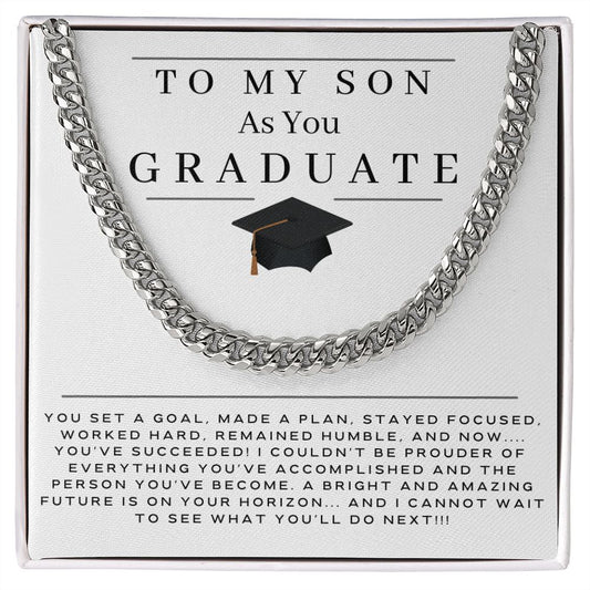 To My Son | As You Graduate | Gift Bracelet with Son Graduation Card