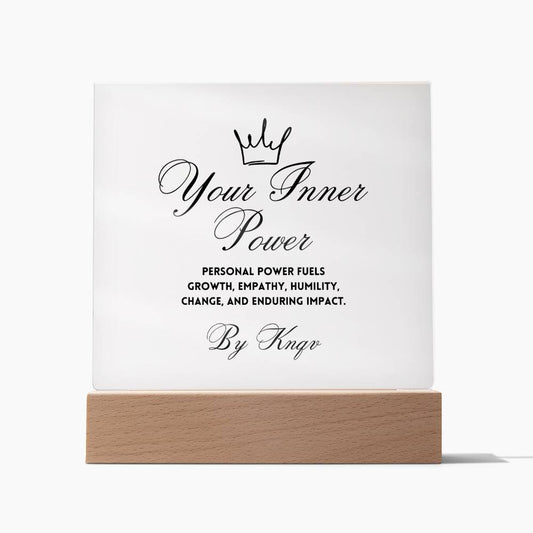 Your Inner Power Gift, Personal Power, Acrylic Square Plaque, Personalized Gifts, Power Gift, Work Friend Gift, Powerful Gift, Work Bestie Leaving Gift