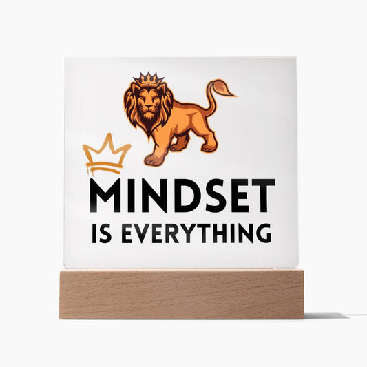 Mindset Is Everything, Your Inner Power Gift, Personal Power, Acrylic Square Plaque, Personalized Gifts, Power Gift, Work Friend Gift, Powerful Gift, Work Bestie Leaving Gift