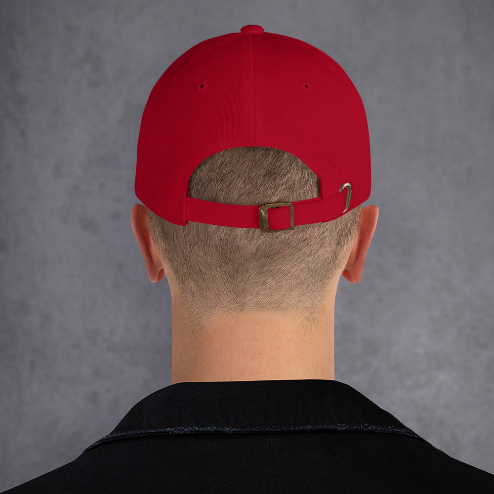 KNQV FLEXIN’ Embroidered Dad Cap — Cranberry