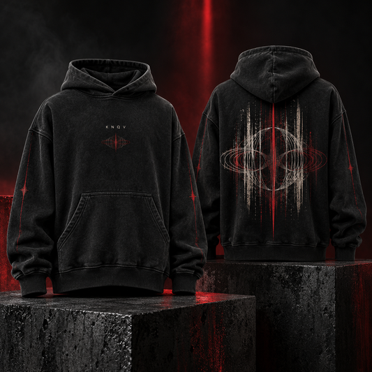 KNQV Own the Frequency heavyweight hoodie preorder concept mockup