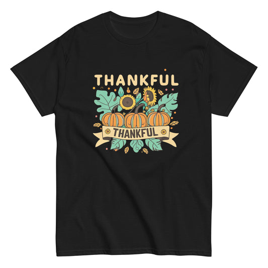 Thankful Autumn T-Shirt, Pumpkins, Thankful men's T-shirt for men and Wmen, Unisex T-Shirt, Men's classic tee