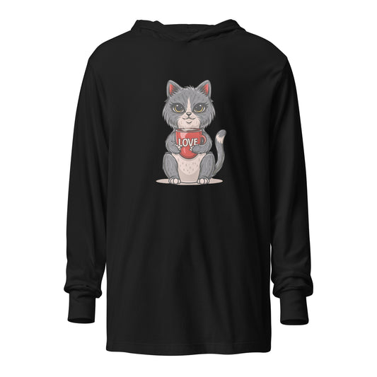 Cat Love Hoodie | Knqv Style,  Cute Cat Valentines Day Sweat shirt, Cat Mom Valentine Day Shirt for Cat Lover Shirt, Cat Mom Shirt, Cute Valentines Day T shirt, Cute Cat, Cat Sweatshirt, long-sleeve tee shirt
