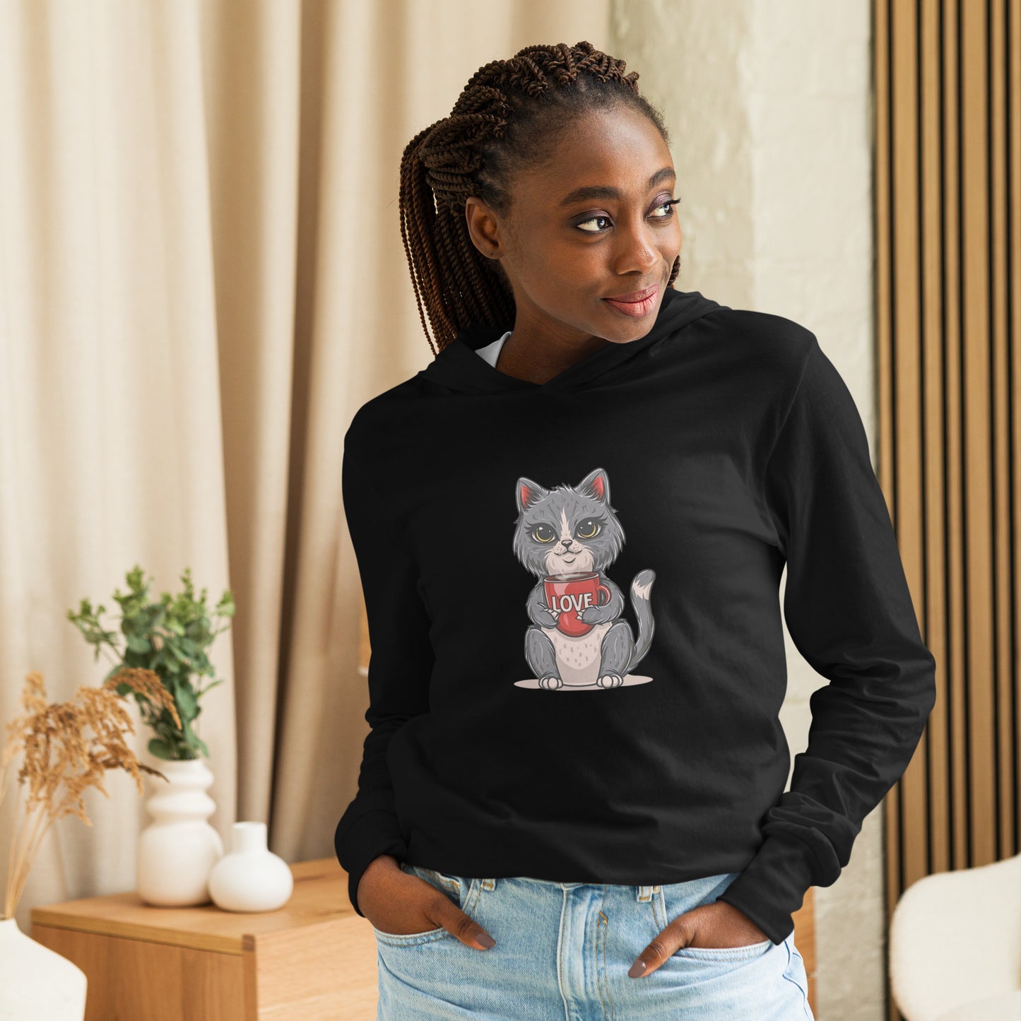 Cat Love Hoodie | Knqv Style,  Cute Cat Valentines Day Sweat shirt, Cat Mom Valentine Day Shirt for Cat Lover Shirt, Cat Mom Shirt, Cute Valentines Day T shirt, Cute Cat, Cat Sweatshirt, long-sleeve tee shirt
