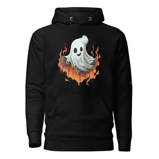 Halloween Ghost Hoodie, Knqvmerk, , Super Fun BOO with Ghost and Pumpkin Design on premium, unisex hoodie, 3 color choices, 3x Boo, 4x Halloween, Unisex Hoodie