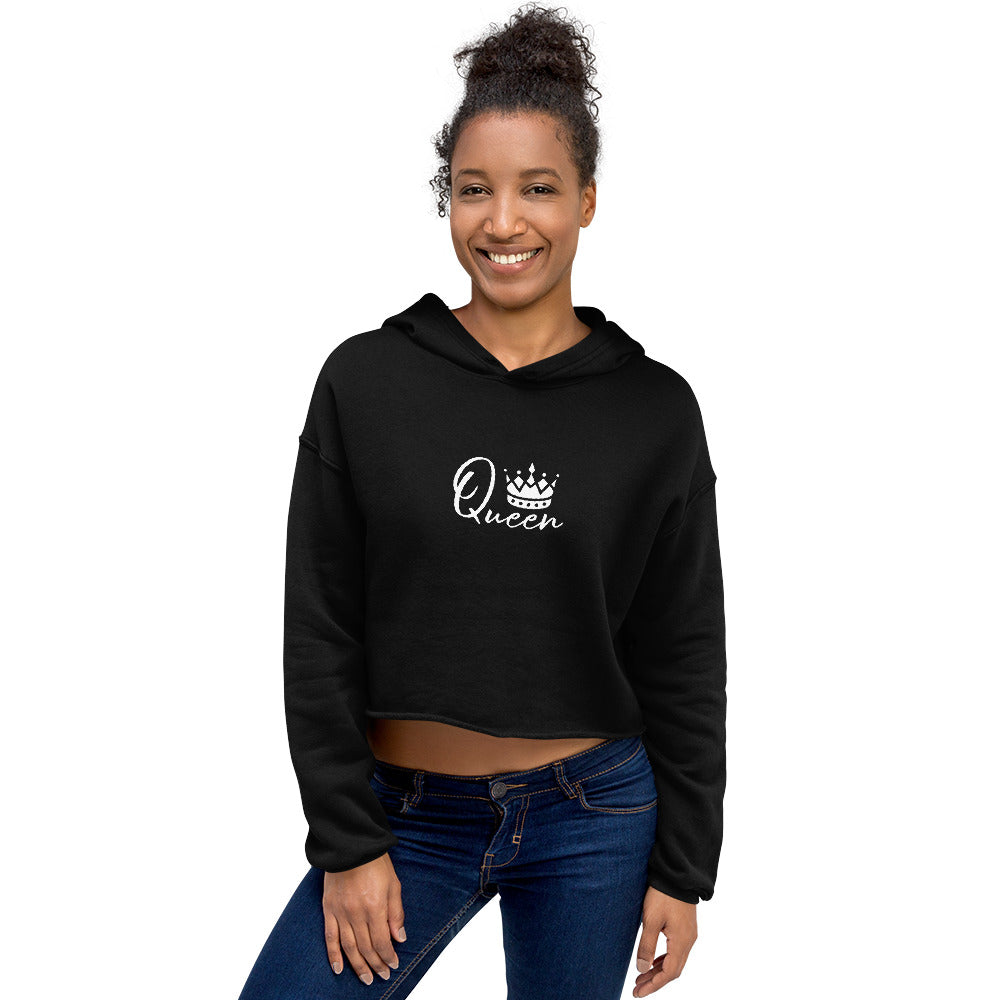 Queen Crown Love Crop Top Hoodie Valentines Day Gift Queen Crown Lov KNQV MERK